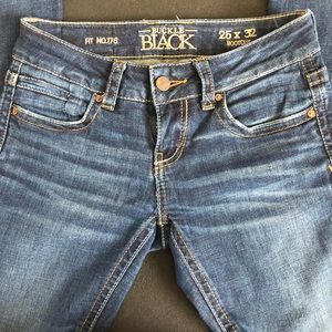 Women’s Buckle Black Bootcut Jeans